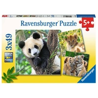 Ravensburger Panda  Lion and Tiger 3x49pc Jigsaw Puzzle