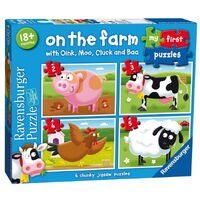 Ravensburger - 2/3/4/5pc On the Farm My First Jigsaw Puzzle 07302-3