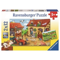 Ravensburger - 2x12pc Working on the Farm Jigsaw Puzzle 07560-7
