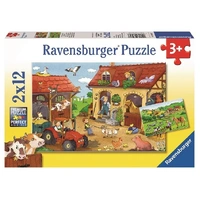 Ravensburger Working on the Farm 2x12pc Jigsaw Puzzle