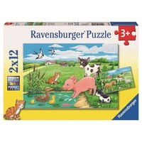 Ravensburger - 2x12pc Baby Farm Animals Jigsaw Puzzle 07582-9