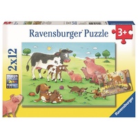 Ravensburger - 2x12pc Animal's Children Jigsaw Puzzle 07590-4