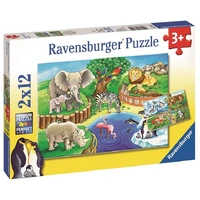 Ravensburger Animals In The Zoo 2x12pc Jigsaw Puzzle