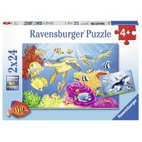 Ravensburger - 2x24pc Colourful Underwater World Jigsaw Puzzle 07815-8