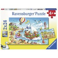 Ravensburger - 2x24pc Seaside Holiday Jigsaw Puzzle 07829-5