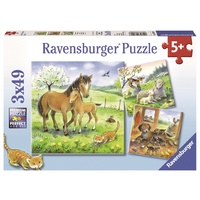 Ravensburger - 3x49pc Cuddle Time Jigsaw Puzzle 08029-8