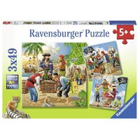 Ravensburger - 3x49pc Adventure on the High Seas Jigsaw Puzzle 08030-4