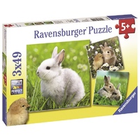 Ravensburger - 3x49pc Cute Bunnies Jigsaw Puzzle 08041-0