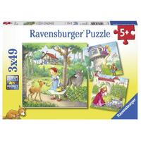 Ravensburger - 3x49pc Rapunzel, Riding Hood and Frog Jigsaw Puzzle 08051-9