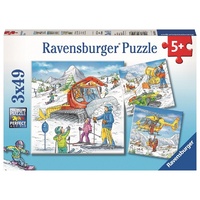 Ravensburger - 3x49pc Let's Go Skiing! Jigsaw Puzzle 08052-6