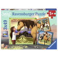 Ravensburger - 3x49pc Spirit Adventure on Horses Jigsaw Puzzle 08068-7