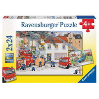 Ravensburger - 2x24pc Busy Fire Brigade Jigsaw Puzzle 08851-5