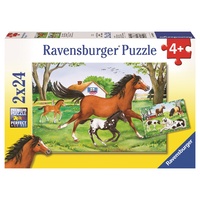 Ravensburger - 2x24pc World of Horses Jigsaw Puzzle 08882-9