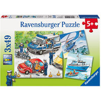 Ravensburger 3x49pc Police in Action Puzzle Jigsaw Puzzle