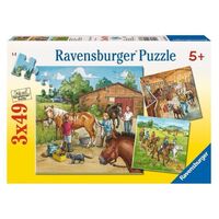 Ravensburger - 3x49pc A Day with Horses Jigsaw Puzzle 09237-6