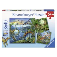 Ravensburger - 3x49pc Dinosaur Fascination Jigsaw Puzzle 09317-5