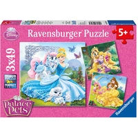 Ravensburger Disney Belle Cinderella Rapunzel 3x49pc Jigsaw Puzzle