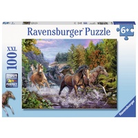 Ravensburger - 100pc Rushing River Horses Jigsaw Puzzle 10403-1