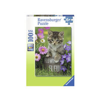 Ravensburger Kitten among the Flowers 100pc Jigsaw Puzzle