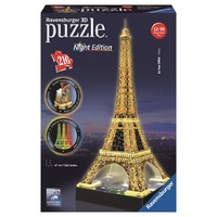 Ravensburger - 216pc Eiffel Tower at Night 3D Jigsaw Puzzle 12579-1