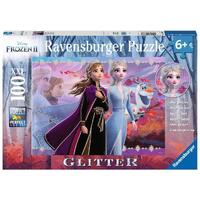 Ravensburger - 100pc Frozen 2 Strong Sisters GLITTER Jigsaw Puzzle 12868-6
