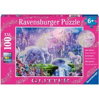 Ravensburger - 100pc Unicorn Kingdom GLITTER Jigsaw Puzzle 12907-2