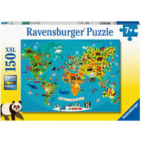 Ravensburger 150pc Animal World Map Jigsaw Puzzle