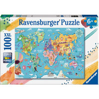 Ravensburger 100pc Map of the World Jigsaw Puzzle