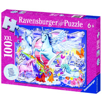 Ravensburger - 100pc Amazing Unicorns Glitter Jigsaw Puzzle 13928-6