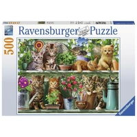 Ravensburger Cats on the Shelf 500pc Jigsaw Puzzle