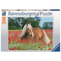 Ravensburger - 500pc Horse in the Poppy Field Jigsaw Puzzle 14831-8