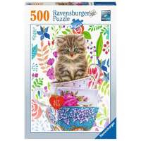 Ravensburger - 500pc Kitten in a Cup Jigsaw Puzzle 15037-3