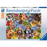 Ravensburger Animal Selfie 500pc Jigsaw Puzzle