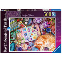 Ravensburger - 500pc Purrfect Peace Jigsaw Puzzle 16914-6