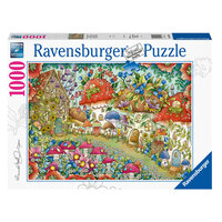 Ravensburger 1000pc Floral Mushroom Houses Jigsaw Puzzle