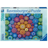Ravensburger 2000pc Radiating Rainbow Mandalas Jigsaw Puzzle