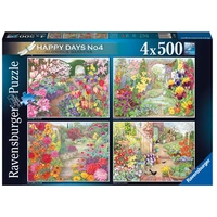 Ravensburger Happy Days No.4 Glorious Gardens 4x500pc Jigsaw Puzzle