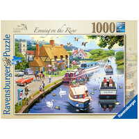 Ravensburger 1000pc Leisure Days No7  Evening on River Jigsaw Puzzle