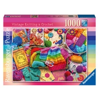 Ravensburger Vintage Knitting & Crochet 1000pc Jigsaw Puzzle