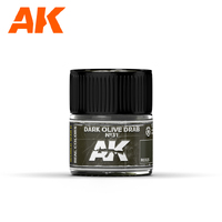 AK Interactive Real Colors: Dark Olive Drab No.31 Acrylic Lacquer Paint 10ml [RC025]