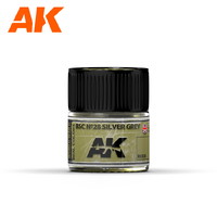 AK Interactive Real Colors: BSC No.28 Silver Grey Acrylic Lacquer Paint 10ml [RC038]