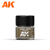 AK Interactive Real Colors: Grau-Gray RAL 7027 Acrylic Lacquer Paint 10ml [RC058]