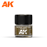 AK Interactive Real Colors: Helloliv-Light Olive RAL 6040-F9  Acrylic Lacquer Paint 10ml [RC090]