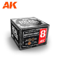 AK Interactive Real Colors: British Army Early 6 & Mid WWII Vehicles Acrylic Lacquer Paint Set [RCS008]