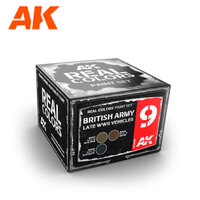 AK Interactive Real Colors: British Army Late WWII Vehicles Acrylic Lacquer Paint Set [RCS009]