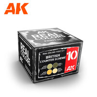 AK Interactive Real Colors: British Counter Scheme Acrylic Lacquer Paint Set [RCS010]
