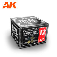 AK Interactive Real Colors: Bristish Army Tunisia,Sicily & Italy 1942-1943 Acrylic Lacquer Paint Set [RCS012]