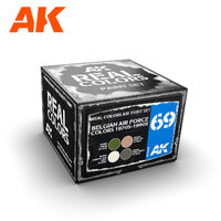 AK Interactive Real Colors: Belgian Air Force Colors 1970S-1990S Acrylic Lacquer Paint Set [RCS069]
