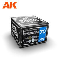AK Interactive Real Colors: Belgian Air Force Colors 1990S-2000S Acrylic Lacquer Paint Set [RCS070]