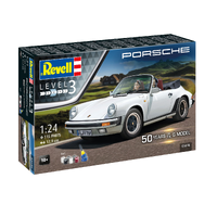 Revell 1/24 Porsche 911 G-Model Cabrio 50th Anniversary Plastic Model Kit